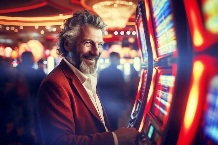 Slot game Sweet Bonanza dengan animasi buah dan tabel pembayaran terlihat